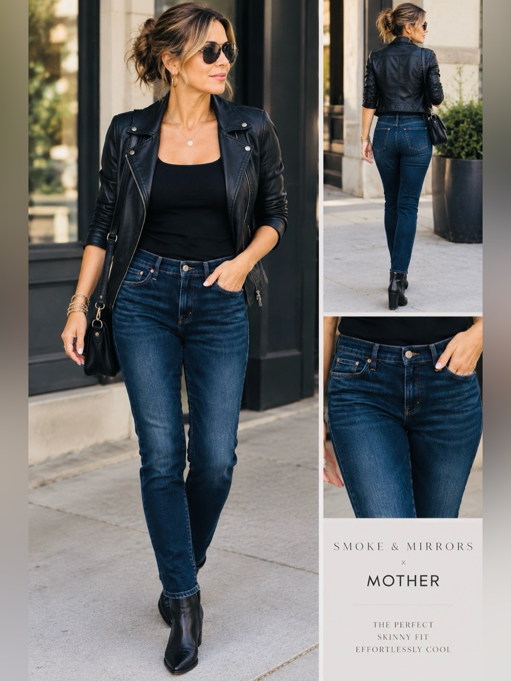 Classic Women's Dark Blue Stretch Denim Jeans